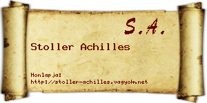 Stoller Achilles névjegykártya